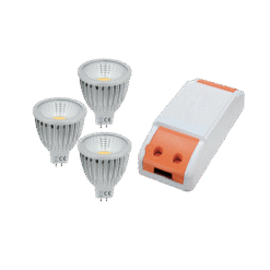 LED ΤΡΟΦΟΔΟΤΙΚΟ 18W+ 3X LED3 3W 4000K MR16