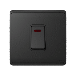 LONDON DOUBLE POLE SWITCH NEON 45A ANTHRACITE