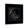 FRENCH TYPE SOCKET 16A GLASS FRAME BLACK+C. BOX 1