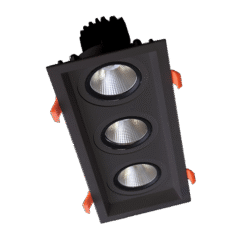 ΤΡΙΠΛΟ ΚΙΝΟΥΜΕΝΟ LED ΣΠΟΤ 3X30W 230V 3000K ΜΑΥΡΟ