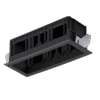 MODENA 3 MODULE RECESSED BOX WITH FRAME BLACK 1