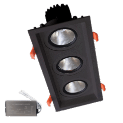 ΤΡΙΠΛΟ LED ΣΠΟΤ 3X15W 230V 4000K BL+ΚΙΤ ΑΣΦΑΛΕΙΑΣ
