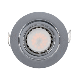 LED ΣΠΟΤ ΜΕΤΑΛΛΙΚΟ ΣΤΡΟΓΓΥΛΟ PAR 16 5.5W 4000-4300K ΧΡΩΜΙΟ