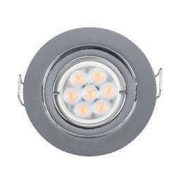 LED ΣΠΟΤ ΜΕΤΑΛΛΙΚΟ ΣΤΡΟΓΓΥΛΟ HIGH POWER 6W 4000-4300K ΧΡΩΜΙΟ