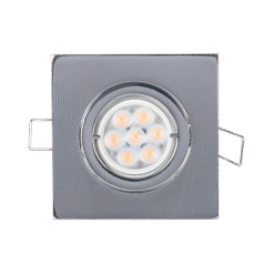 LED ΣΠΟΤ ΜΕΤΑΛΛΙΚΟ ΤΕΤΡΑΓΩΝΟ HIGH POWER 6W 2700-3000K ΧΡΩΜΙΟ