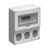 INDUSTRIAL BOARD FOR 3 HORIZONTAL SOCKETS, 12 MOD 1