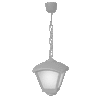 DARIO 250 GARDEN HANGING LAMP 1XE27 IP55 GREY 2