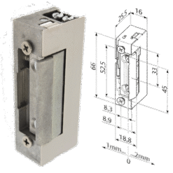 ELECTROMAGNETIC STRIKE PLATES 8-16V AC/DC