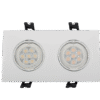 LED ΣΠΟΤ ΠΛΑΣΤΙΚΟ ΟΡΘΟΓΩΝΙΟ HIGH POWER 2X6W 4000-4300K ΛΕΥΚΟ 2