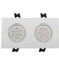 LED ΣΠΟΤ ΠΛΑΣΤΙΚΟ ΟΡΘΟΓΩΝΙΟ HIGH POWER 2X6W 4000-4300K ΛΕΥΚΟ