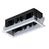 MODENA 3 MODULE RECESSED BOX WITH FRAME WHITE