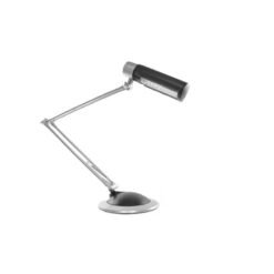 Πορτατίφ Γραφείου με Δύο Βραχίονες 20W για Οικονομική Λάμπα έως 20W Ασημί